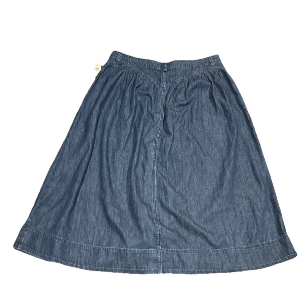 Gap Jean Denim Skirt Button Front Western Maxi Hippie Boho Modes 12/14 L New - Picture 5 of 5